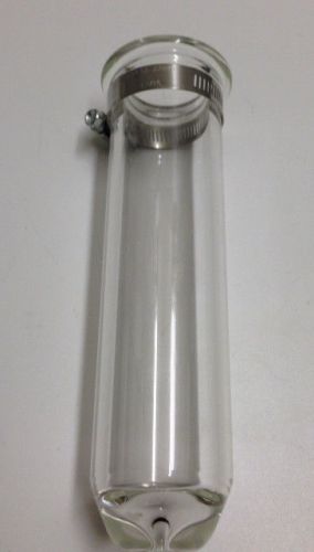 New clear thick glass  extractor tube 50mm 8&#034; long  w/ clamp  *free shipping* for sale