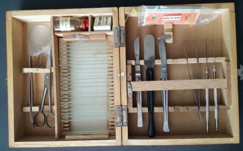 Vintage 1950s *PERFECT MODEL NO. 816-A SLIDE AND DISSECTING SET* w/ Wooden Box