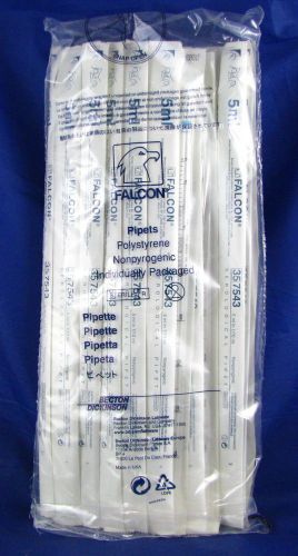 Bd falcon 5ml serological pipet 357543 - box of 200! for sale