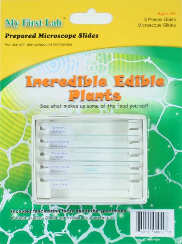 Prepared slides, set &#034;Incredible Edible Plants&#034;. 5 essential plant part slides.