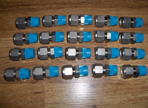 (20) new swagelok stainless steel male connector tube fittings ss-810-1-6 for sale