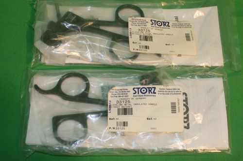 2 Storz Clickline Metal Insulated Handles 33125 Without Ratchet