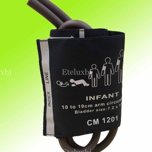 Free Ship Double-tube Blood Pressure Cuff for Infant cuff 10-19cm arm CM1201