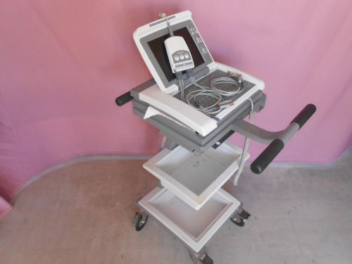 GE Marquette MAC 5000 Color EKG ECG Machine w/ Cam 14 Acquisition Module &amp; Cart