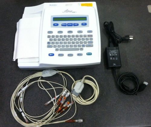 BURDICK ATRIA 3000 ECG/EKG w/ Patient Cable = 10 Leads + Clips &amp; Power Supply