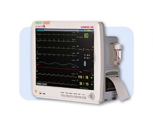 Omni iii 15 inch multiparameter patient monitor. for sale