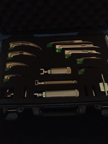 New welch allyn comprehensive laryngoscope kit ref mil5062 in case for sale
