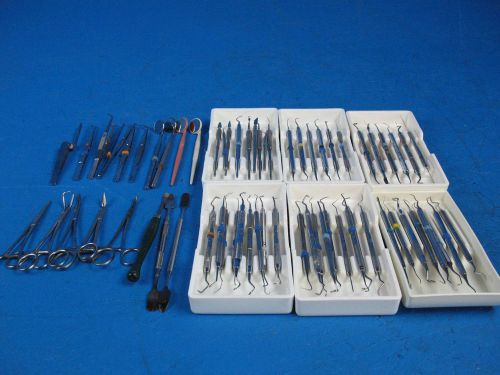 Huge lot of 67 dental instruments hu friedy miltex curette scaler forcep endo for sale