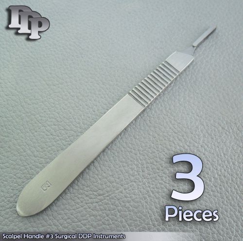 3 Pieces Scalpel Handle Surgical Dental Veterinary Instrument #3
