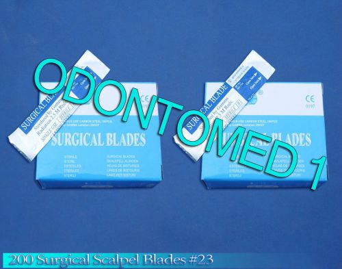 2 Boxes Of 100 Scalpel Blades #23 Surgical Dental ENT Instruments