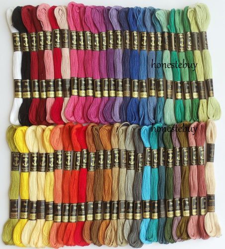 50 Anchor Cross Stitch Cotton Embroidery Thread Floss/Skeins &#034;SET-5&#034; &#034;BEST DEAL&#034;