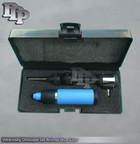 Veterinary Otoscope Set Animal Diagnostic Instruments BLUE