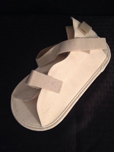 One new orthopedic shoe right or left curved rocker medium 10-7/8x5&#034; beige for sale