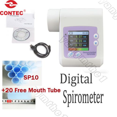 Handheld spirometer lung check,digital vitalograph pef fefv1 fef+free mouth tube for sale