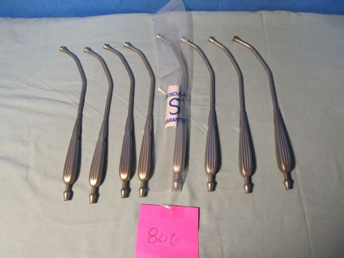 Assorted Aesculap Suction Tube Diagnostic ENT Surgical  Instruments (QTY-8)