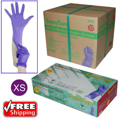 1000pcs 3.5mil Soft Nitrile Powder-free Medical Exam Gloves (Latex Vinyl Free)