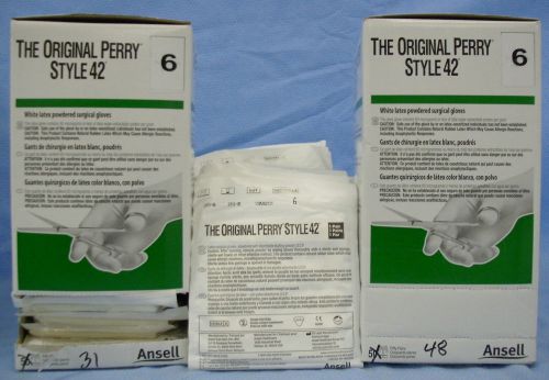 112Pr/Pkgs Ansell &#034; The Original Perry Style 42&#034; Surgical Gloves #5711101