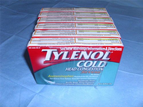 6 tylenol cold head congestion severe(144caplets)