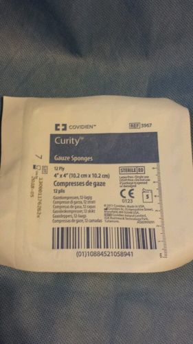 36 Packages COVIDIENl Curity 3967 4X4 12ply Surgical Gauze Sponges  EXP.2018-05
