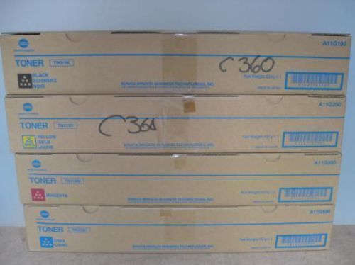 Konica Minolta Bizhub C360 CMYK Set Toner TN319K TN319Y TN319M TN319C