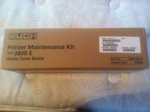 NIB Printer Maintenance Kit--Type 3800 E--Waste Toner Bottle (400662)