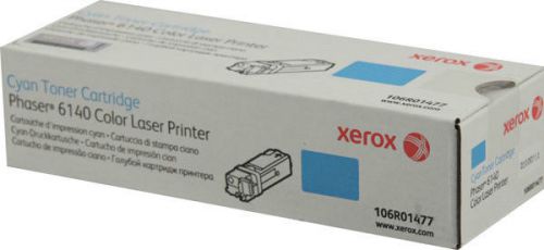 Xerox Cyan toner Cart. for Phaser 6140 printer Pt #106R1477 genuine OEM