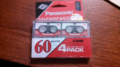 RT-604MC Panasonic Microcassette 60 min (x4) NIB Sealed 4-pack
