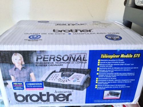 NEW Sealed Brother FAX-575 Plain Paper Thermal Fax, Phone, Copier