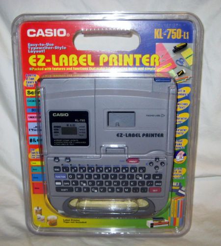 Casio KL-750-L1 EZ Label Maker Printer New in Sealed Package
