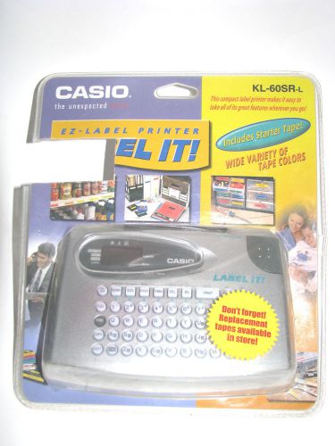 Casio KL-60SR-L Compact Personal Portable Digital Label Maker &#034;Label-It&#034; &amp; Tape