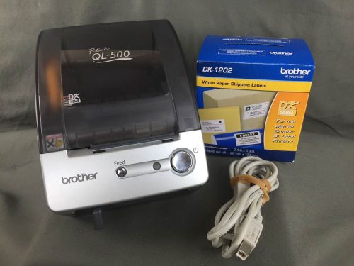 USED BROTHER QL-500 PRO OFFICE BUSINESS THERMAL LABEL PRINTER P-TOUCH