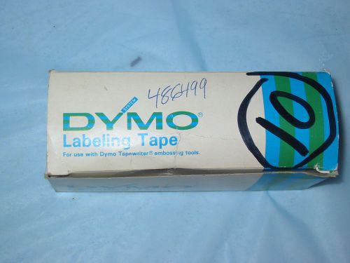 Lot of 10 Dymo 1/2&#034; Glossy Yellow Tape Rolls in Box 0158 07
