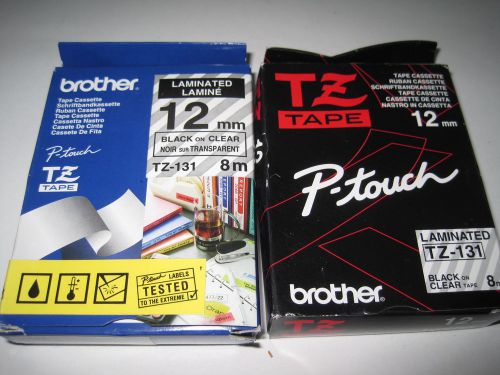 Brother TZe131 12mm TZ tape Brother 12mm 8m Black on Clear