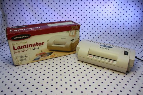Wilson jones fixed heat hot laminator ls115 photo size 4&#034; scrapbooking badge for sale