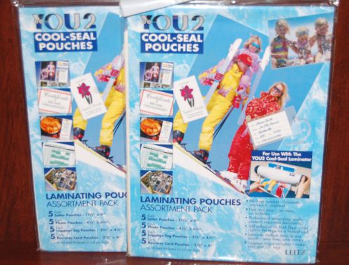 Lot X 2 You 2 Cool Seal Photo Card Laminating Pouches Assorted 20X2 Pack Packs