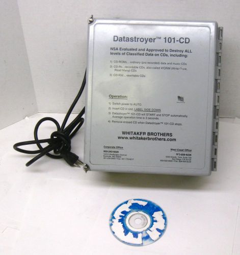 Datastroyer 101 cd disc media wiper eraser grinder nsa data security 45773 for sale