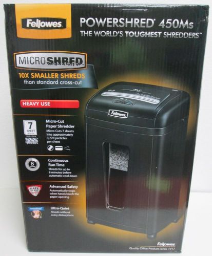 Fellowes powershred 450ms 7 sheet micro-cut paper shredder heavy use for sale