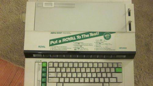 Royal alpha 600p electronic typewriter computer interfaceable rare find