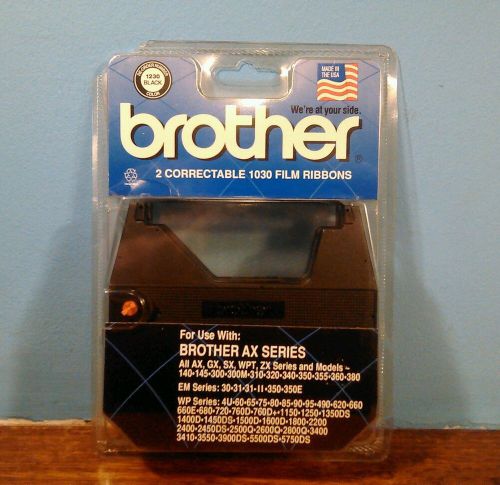 2 Pack of Brother Correctable 1030 Black Ink Ribbons