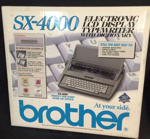 NEW IN BOX  Brother SX-4000 Electronic LCD Display Typewriter with Dictionary