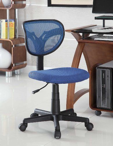 Coaster  Mesh Fabric Adjustable Height Task Chair Blue Office Furniture New