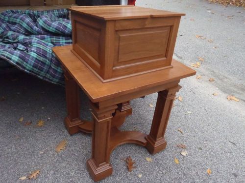 Wood podium from boston federal courthouse aka lectern pulpit for sale