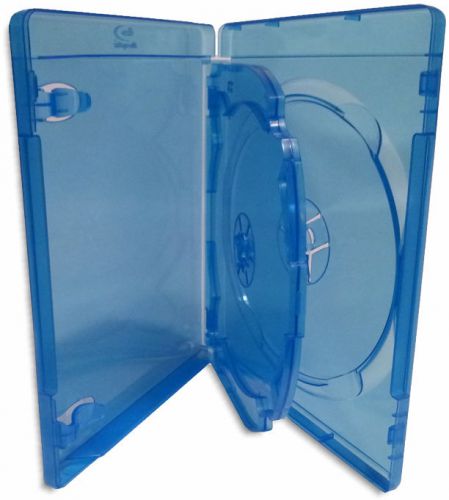 100-pak triple slim 14mm =blu-ray case= w/ blu-ray logo for sale