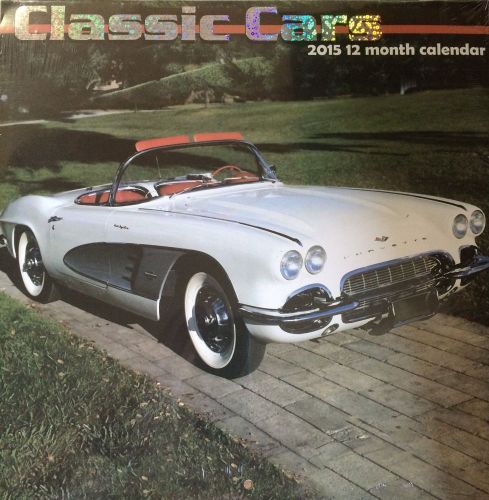 2015 Classsic cars calendar : Brand New &amp; Ships FREE &amp; FAST+Track USA. Buy Today