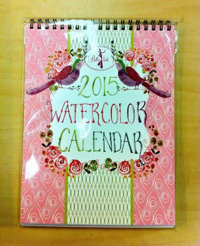 Bella Ink 2015 Watercolor Monthly Desktop Calendar - Very Pretty
