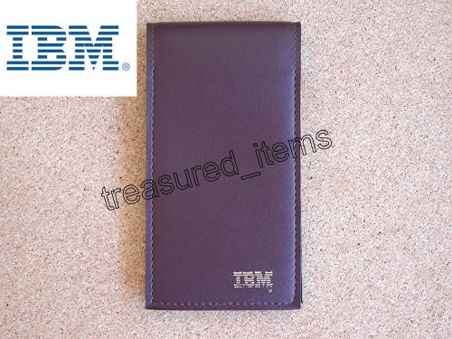 IBM Leather Pocket Note Pad and Business Card Holder Brown with IBM Logo Vintage