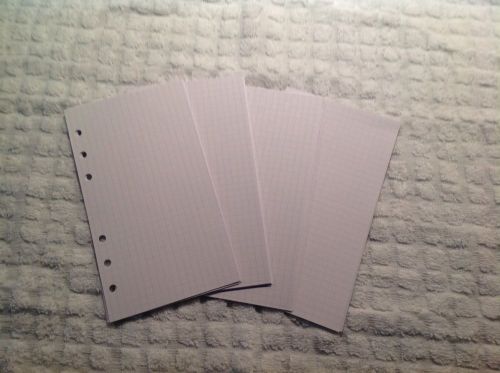 Refill pages 50 sheets graph grid - paper fits personal filofax planner for sale
