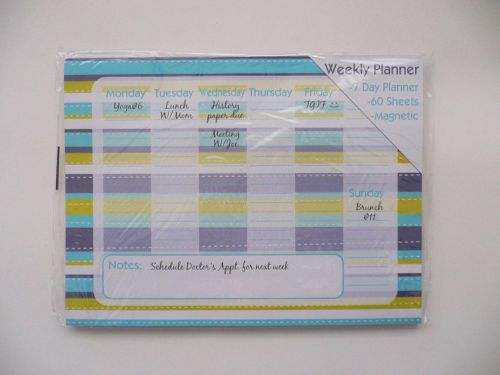 Magnetic Weekly Notepad Planner Calendar 60 Sheets Approx 8&#034; x 6&#034;