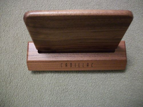 Solid Wood Business Card Holder Dealer Salesman Cadillac Car Collector Office