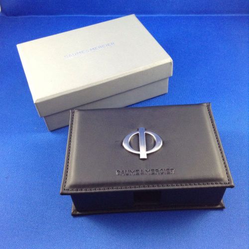 baume &amp; mercier luxury business card black leather box sihh 2014